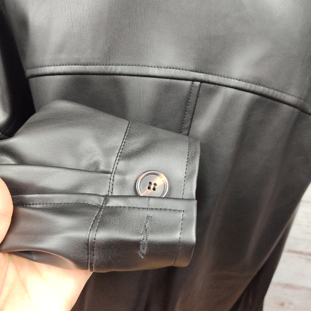 Faux Leather Shacket - Picture 6 of 11